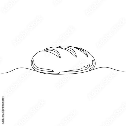 Loaf of bread isolated on, a simple and minimalist design, perfect for adding a touch of warmth and comfort to your kitchen decor