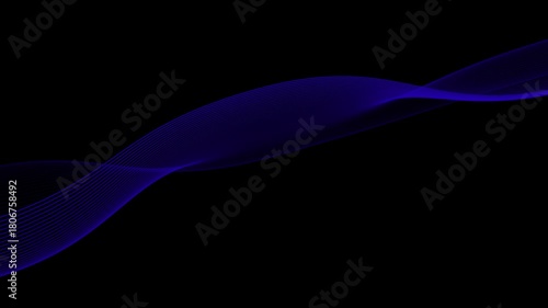 Dynamic blue light waves forming an elegant abstract motion background on a dark backdrop, ideal for technology, digital, and futuristic themes.