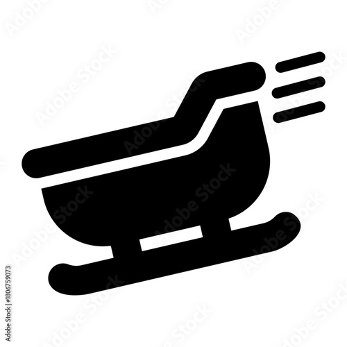sleigh glyph icon