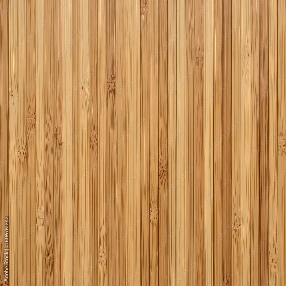 Fototapeta premium Natural light brown bamboo wood texture background with vertical grain patterns and parallel stripes