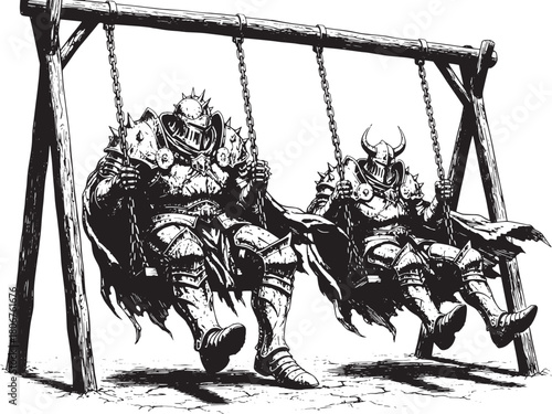 Knights on a swing