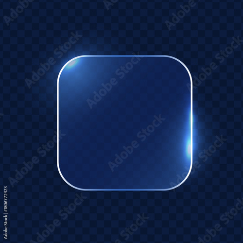 Blue square with transparent effect for your design, put your text.