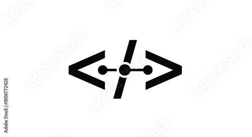 Abstract digital code symbol representing programming and data.