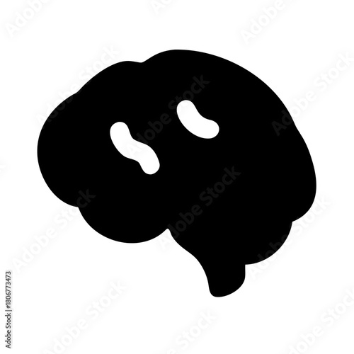 brain neuroscience silhouette science icon