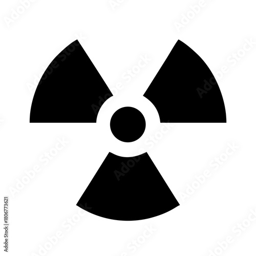 radiation hazard symbol silhouette icon