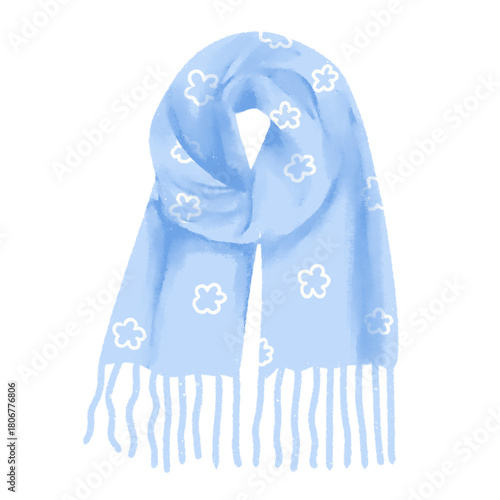 blue scarf for winter