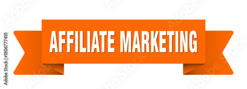 affiliate marketing ribbon isolated on transparent background. affiliate marketing ribbon