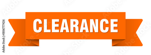 clearance ribbon isolated on transparent background. clearance ribbon