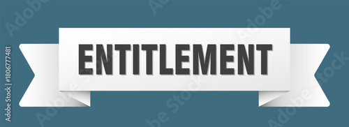 entitlement ribbon isolated on transparent background. entitlement ribbon