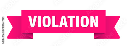 violation ribbon isolated on transparent background. violation ribbon