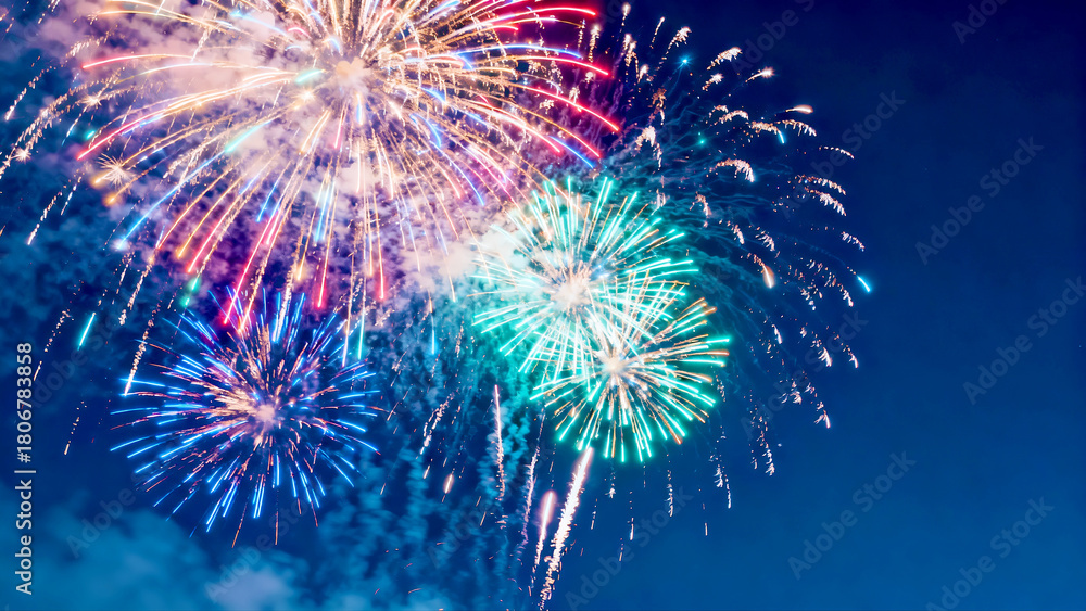 Fototapeta premium Set of Christmas green spruce branch on white background.