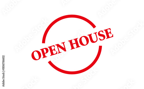 Free Download OPEN HOUSE - Red Rubber Stamp with text OPEN HOUSE
 - GFXLoad