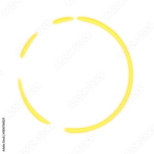 Glowing circle of fire on a transparency background
