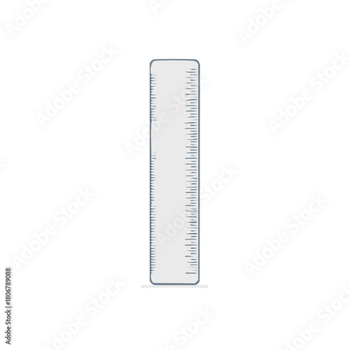 Cartoon illustration of a simple ruler for measuring and drawing straight lines.