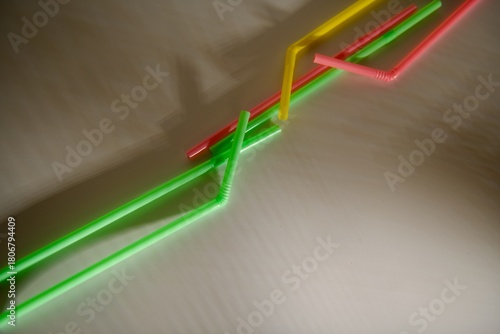 abstract background with colorful straws