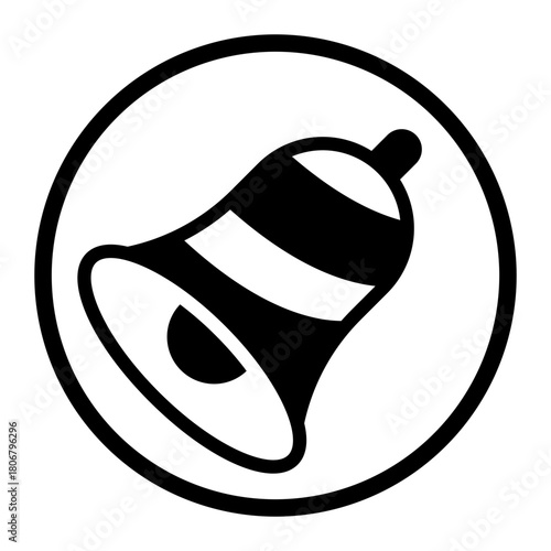 christmas bell glyph icon