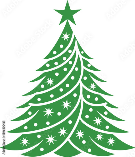 Christmas tree vector illustration
