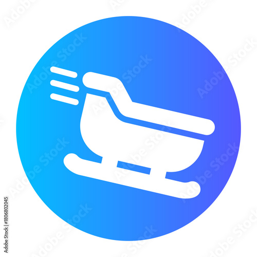 sleigh gradient icon