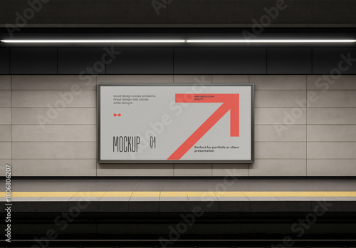 Template Mockup – Horizontal Metro Billboard Advertising Display