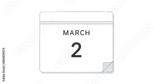 Stylized calendar icon displaying March 2nd with a clean and modern design aesthetic  demonstrates the importance of calendaring and scheduling for
