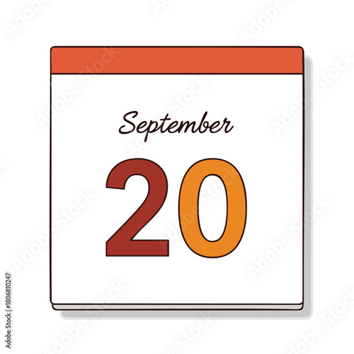 September Twentieth Calendar Date Representation for Scheduling and Planning Reminders 151 characters