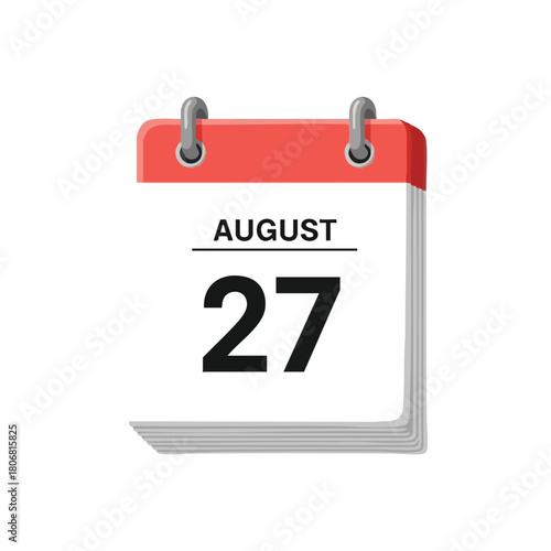 August 27th date reminder on a stylish calendar for organizing and planning events schedule 2024