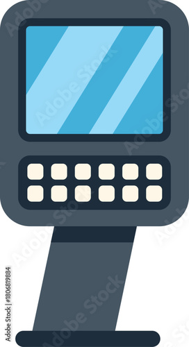 Parking meter machine accepting contactless payment using nfc technology located on the street