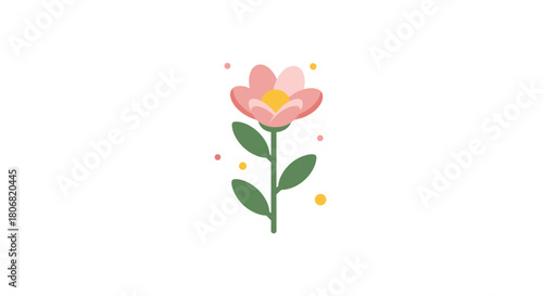 Green forest trees in flat design on white background