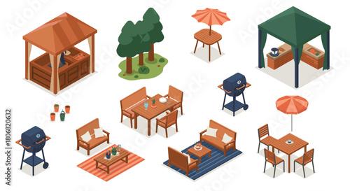 Sanitation workers engaged in eco-friendly waste sorting with recycle bins and trash bags