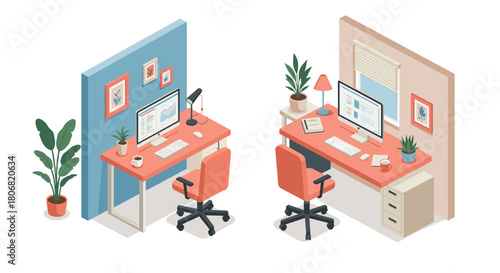 Academic owls and graduation elements in isometric style