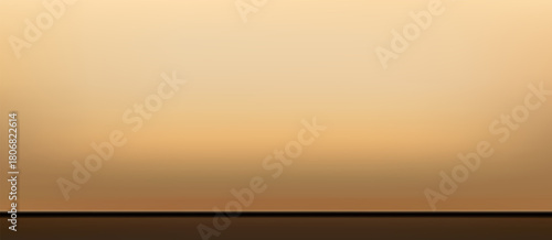 Golden brown gradient limbo background, glowing sunset reflection, elegant metallic shimmer, soft smooth mesh studio room, luxurious abstract vector wallpaper, warm light horizon