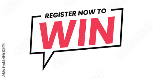 Register to win , Free registration, design template for web, banner, poster, social media and post.Vector illustration.