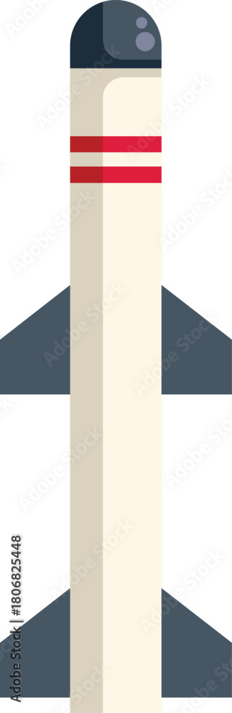 Fototapeta premium Intercontinental ballistic missile is standing by to be launched as a powerful deterrent