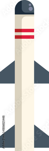 Intercontinental ballistic missile is standing by to be launched as a powerful deterrent