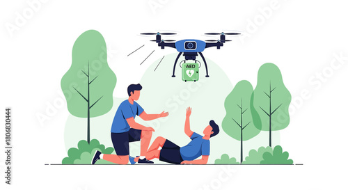 Prompt drone emergency response: Delivering automated external defibrillator support with quick