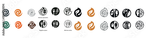 Diverse icon collection featuring geometric, negative space, and minimal outline designs