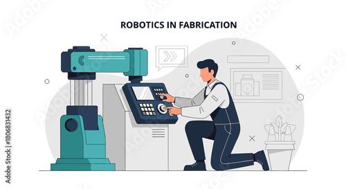 Robotics fabrication management modern industrial automation machine technology