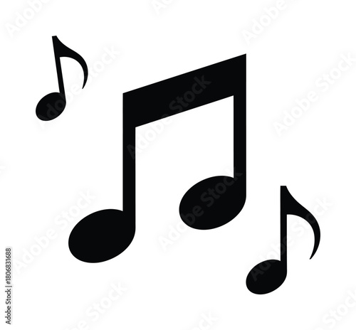 Music notes vector illustration musical symbols melody rhythm song art eps silhouette