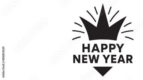 Abstract black silhouette of a vibrant firework explosion in the night sky