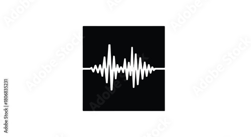 Abstract sound wave illustration on a dark background, representing audio technology and digital signals