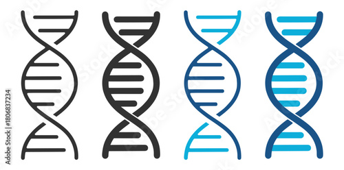 DNA helix genetics biology symbol on transparent background