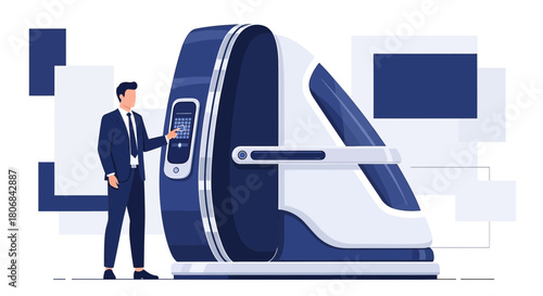 Innovative transportation concept with modern design and advanced control interface