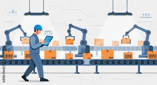 Manufacturing innovation harnessing robotics and digital technology enhancing productivity in