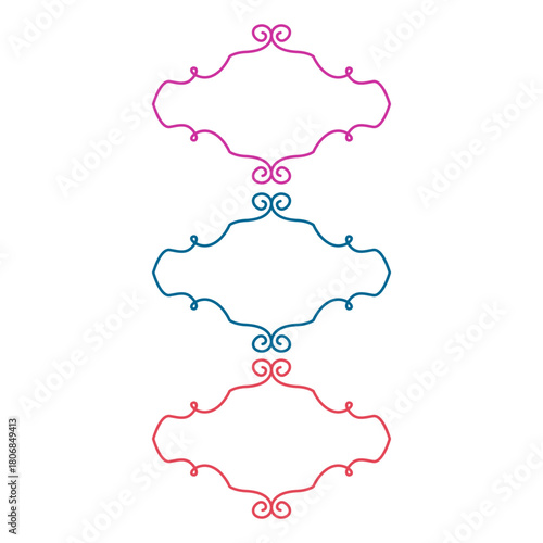 Wedding Stylish Romance Ornamental Tags Collection
