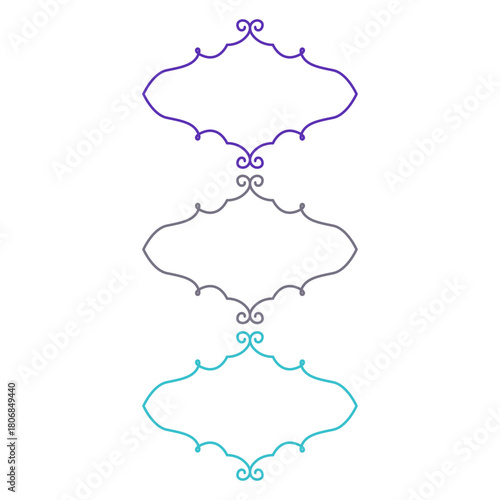 Wedding Stylish Romance Ornamental Tags Collection
