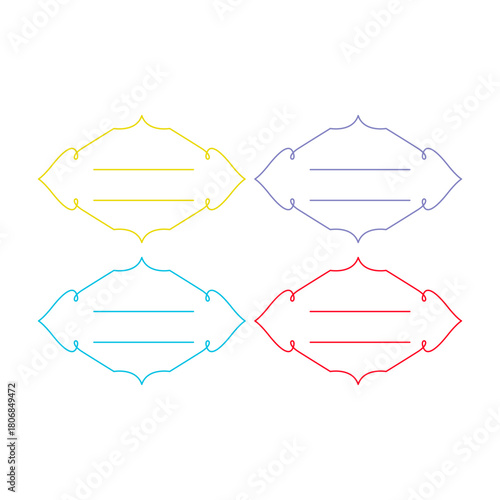 Wedding Stylish Romance Ornamental Tags Collection
