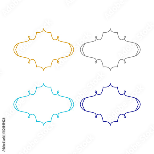 Wedding Stylish Romance Ornamental Tags Collection
