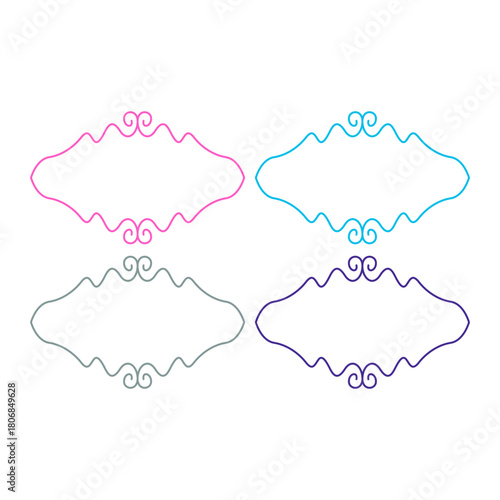 Wedding Stylish Romance Ornamental Tags Collection
