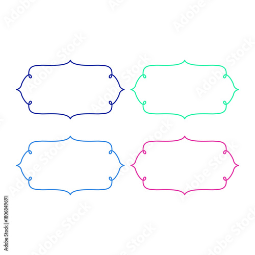 Wedding Stylish Romance Ornamental Tags Collection
