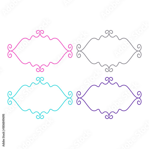 Wedding Stylish Romance Ornamental Tags Collection
